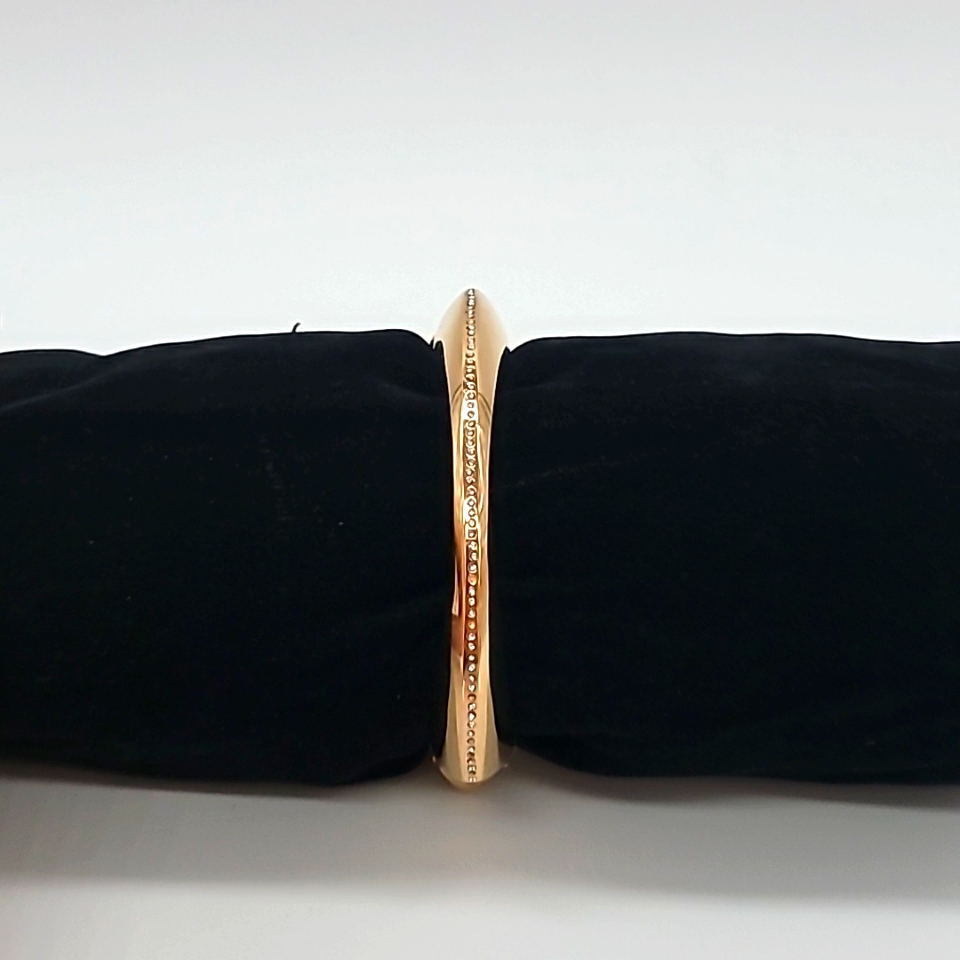 Vita Fede Monaco 24k Yellow Gold Plated Swarovski Crystals Cuff Bracelet New 150$